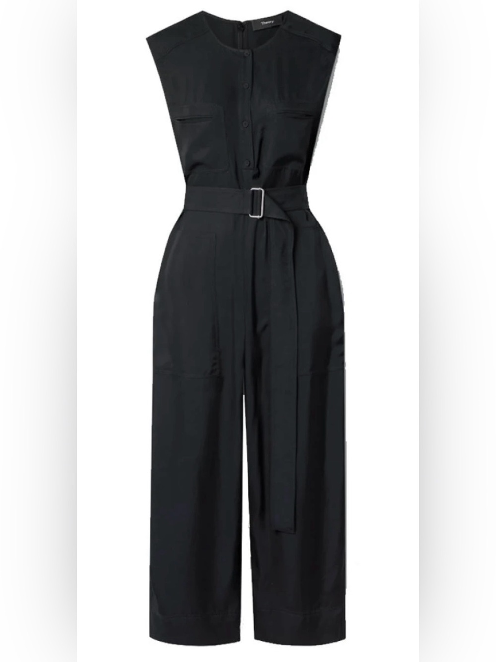 Theory Women’s Cargo Jumpsuit in Twill Black Size 0-24